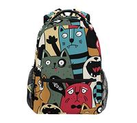 fifbird Mochila unisex con calaveras blancas, para libros, viajes, senderismo, camping, mochila escolar, Color-multi8, Talla única