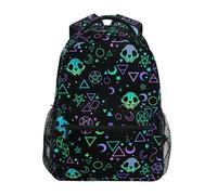 fifbird Mochila unisex con calaveras mágicas de gran capacidad para estudiantes, mochila escolar para adultos y adolescentes, Color-skulls 192, Talla única