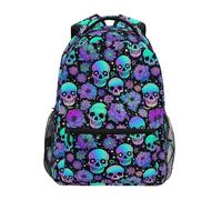 fifbird Mochila unisex con calaveras mágicas de gran capacidad para estudiantes, mochila escolar para adultos y adolescentes, Color-skulls 220, Talla única