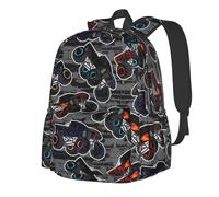 fifbird Mochila unisex con diseño de Monster Trucks CarPattern para hombres y mujeres, mochila ligera para viajes diarios, viajes de negocios, senderismo, color negro, mochila escolar