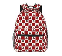 fifbird Mochila unisex con estampado Toile 01, color azul y blanco, Color cereza rojo 006, Talla única