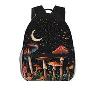 fifbird Mochila unisex con estampado Toile 01, color azul y blanco, Color: negro hongo, Talla única