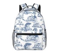 fifbird Mochila unisex con estampado Toile 01, color azul y blanco, Color-toile Print 00, Talla única