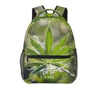 fifbird Mochila unisex de viaje para laptop, color dorado y blanco, con mariposas, color negro, gran capacidad, ligera, para el trabajo, senderismo, mochila escolar, Color-a Puff in Time, Talla única