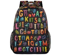 fifbird Mochila unisex grande con compartimento para laptop, para adultos, para el trabajo, viajes y escuela, mochila escolar, Colorido Educa, Talla única