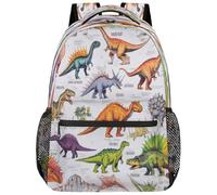 fifbird Mochila unisex grande con compartimento para laptop, para adultos, para el trabajo, viajes y escuela, mochila escolar, Color-colorful Dinos, Talla única