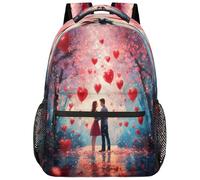 fifbird Mochila unisex grande con compartimento para laptop, para adultos, para el trabajo, viajes y escuela, mochila escolar, Color-roses Heart Co, Talla única