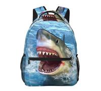 fifbird Mochila unisex para la escuela, portátil, mochila grande e informal para estudiantes, adolescentes, viajes, deportes, trabajo, mochila escolar, Color fresco Shark Mou, Talla única