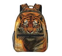 fifbird Mochila unisex para laptop Rising Sun Ti-ger, ligera, linda, de viaje, informal, para mujeres y hombres, mochilas escolares