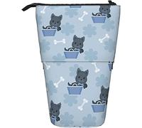 fifbird Portalápices de pie con diseño de animal de perro, organizador de papelería de gran capacidad, portátil, para estudiantes, universidad, multicolor, Talla única, Estuche telescópico