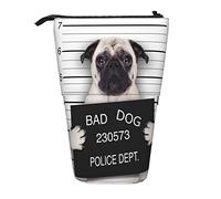 fifbird Portalápices de pie, divertido perro malo, lindo animal, bolsa de maquillaje ligera para bolígrafos de pie, estuche vertical personalizado, multicolor, Talla única, Estuche telescópico