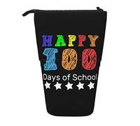 fifbird Portalápices de pie Happy 100Th Day of School portátil, estuche telescópico para lápices, estuche portátil de papelería para estudiantes, multicolor, Talla única, Estuche telescópico