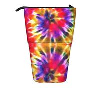 fifbird Portalápices psicodélico de teñido anudado telescópico, estuche portátil con cremallera, multicolor, Talla única, Estuche telescópico