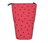 fifbird Portalápices rojo dulce sandía acuarela verano fruta pluma bolsa ligera bolsa de maquillaje impresión cosméticos bolsa, multicolor, Talla única, Estuche telescópico