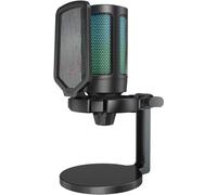 Fifine a6neo condenser rgb usb microphone, black