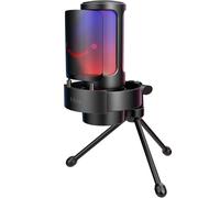 Fifine a8v condenser rgb usb microphone, black