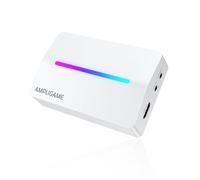 Fifine AmpliGame - Tarjeta de captura de video HDMI USB 4K para transmisión OBS, tarjeta de captura de audio 1080P con RGB, entrada/salida HDMI compatible con Switch/XBOX/PS5/Computer-V3 blanco