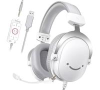 FIFINE Auriculares con Cable y Microfono, Over Ear Auriculares Gaming PC PS4 PS5 Xbox Switch con 7.1 Sonido Envolvente, Almohadillas Blandas para Los Oídos