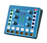 Fifine Gaming Audio Mixer Soundboard, Sound Board Equipo De Transmisión En Vivo, Tarjeta De Sonido Interfaz De Audio Para Juegos, Cambiador De Voz Equipos Dj