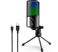 Fifine k669 pro2 conedenser rgb usb microphone , black