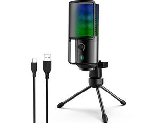 Fifine k669 pro2 conedenser rgb usb microphone , black