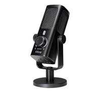 FIFINE Micrófono de bajo perfil 3, micrófono condensador USB con control de volumen de mezcla de monitor para grabación de estudio y streaming de PC, micrófono de metal para YouTube Music Vocal