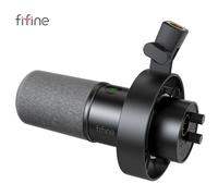 FIFINE Micrófono dinámico USB/XLR con perilla de ganancia/mute táctil/conector para auriculares, micrófono de grabación para PC Tarjeta de sonido Streaming-K688W Blanco K688P