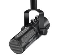FIFINE Micrófono dinámico USB/XLR para voz, podcasts, transmisión, grabación, transmisión, micrófono de estudio con botón de silencio, conector para auriculares para mezclador PC/XLR -TANK6