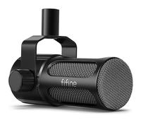 FIFINE Micrófono dinámico XLR, micrófono vocal de estudio para grabación, micrófono de podcast XLR de metal con impulso medio, filtro de corte bajo para voz en off, compatible con mezclador/interfaz
