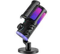 Fifine micrófono para videojuegos am6 ampligame rgb - balance de soni