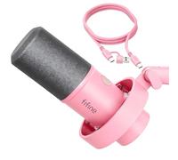 FIFINE XLR Studio Micrófono Dinámico de Podcast, RGB Gaming Micrófono USB per Ordenador PS4 PS5, para Podcast Estudio Streaming Podcasting Grabación