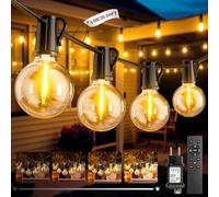 FIFlying Guirnalda Luces Exterior, 11M/36Ft Guirnaldas de Luces Exterior con 15 + 1 G40 Bombillas, 3 Modos IP44 Impermeable Luces Led Interior con Enchufe para Jardín, Patio, Café, Fiesta, Terraza
