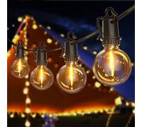 FIFlying Guirnalda Luces Exterior 20,1 M/65,9 FT G40 Guirnaldas de Luces Exterior LED con 30+2 Bombillas, Impermeable, Guirnaldas Luces Exterior Enchufables 2700 K Blanco Cálido para Patio Jardín Cafe