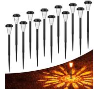 FIFlying Luces Solares Jardín, 12 Pack Llama Saltando Luces Solares Exterior Jardín, IP65 Impermeable Luces Solares LED Exterior para Jardín, Patio, Césped, Entrada, Pasarela