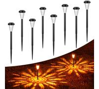 FIFlying Luces Solares Para Jardín - 8 Pack Llama Saltando, IP65 Impermeable LED Exterior Para Patio, Césped, Entrada, Pasarela