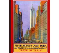 Fifth avenue - New York - NYC Vintage poster notebook: 5th avenue vintage NY journal