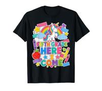 Fifth Grade Here I Come Unicorn 5th Grader Back To School Camiseta