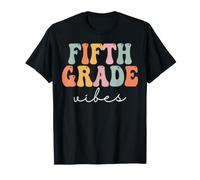Fifth Grade Vibes Retro Groovy Mujeres De Regreso A La Escuela Camiseta