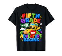 Fifth Grade Where The Adventure Begins Back To School Bus Camiseta
