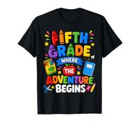 Fifth Grade Where The Adventure Begins Back To School Camiseta