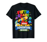 Fifth Grade Where The Adventure Begins Space Back To School Camiseta