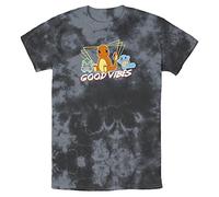 Fifth Sun Arrancadores Good Vibes Camiseta, Negro y Gris, M para Hombre