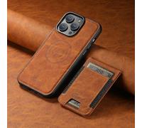 FIFTHAVE Funda magnética para iPhone 16 Pro Max con compartimento para tarjetas, funda de piel con tapa con soporte, funda extraíble para iPhone 16 Pro Max Khaki01
