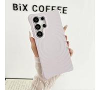 FIFTHAVE Funda magnética para Samsung Galaxy S24 Ultra, compatible con MagSafe, Wave de silicona para Samsung Galaxy S24 Ultra Water Ripple, funda blanda de TPU fina, color lila