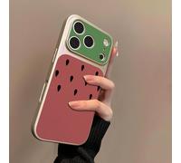 FIFTHAVE Funda para iPhone 14 Pro Max Funda Verano Sandía PU Carcasa Resistente a los Golpes Hard PC Case Mujeres Niñas Estética Sandía Cover para iPhone 14 Pro Max - Oro