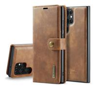 FIFTHAVE Funda para Samsung Galaxy S21 Plus Funda Magnética Plegable, Cuero Teléfono Móvil Tarjetero Samsung Galaxy S21 Plus Funda Suave TPU Resistente a Golpes Funda Vintage Piel Wallet Cover Marrón