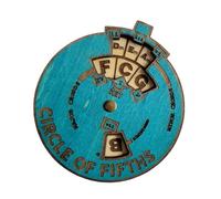 Fifths Ukulele Tool, Wooden Chord Wheel, Music Tuning Guide, 3.94in, Learning Aid Beginners, Compact Rotating Design, for Teens Piano Players Composers Friends Use
