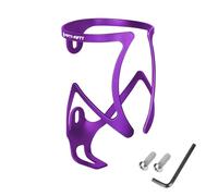 FIFTY-FIFTY Portabidones para Bicicleta, Soporte para Botella de Agua de Aleación de Aluminio, Portavasos Ligero con Tornillos y Herramienta, Universal para MTB y Bicicleta de Carretera (Morado)
