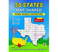 Fifty States Map-Shaped Word Search Adventure - the ultimate geography activity book