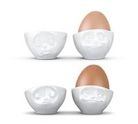FiftyEight Eierbecherset 4tlg. küssend/verträumt/OchBitte/Lecker T015101+T015201